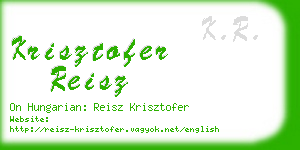 krisztofer reisz business card